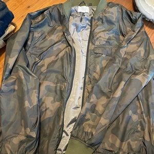 Camouflage windbreaker bomber jacket